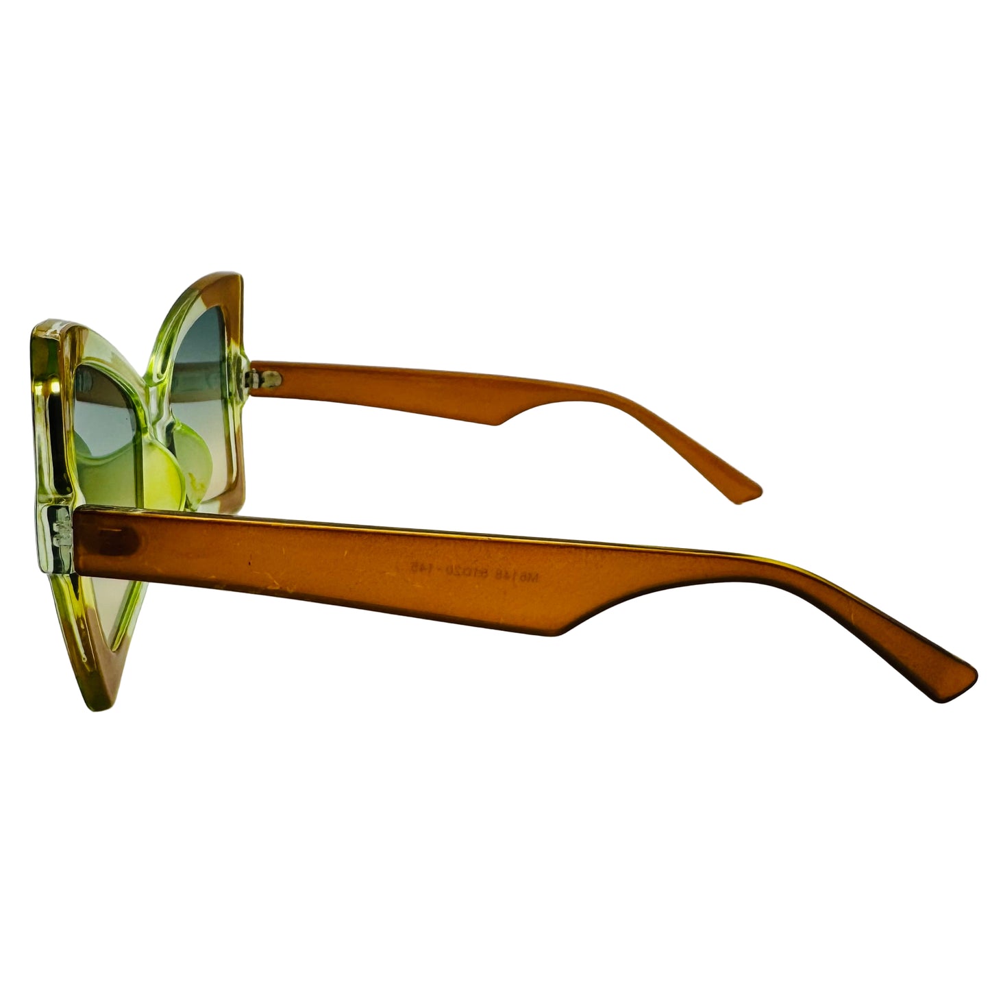 Brown sunglasses with a clear background