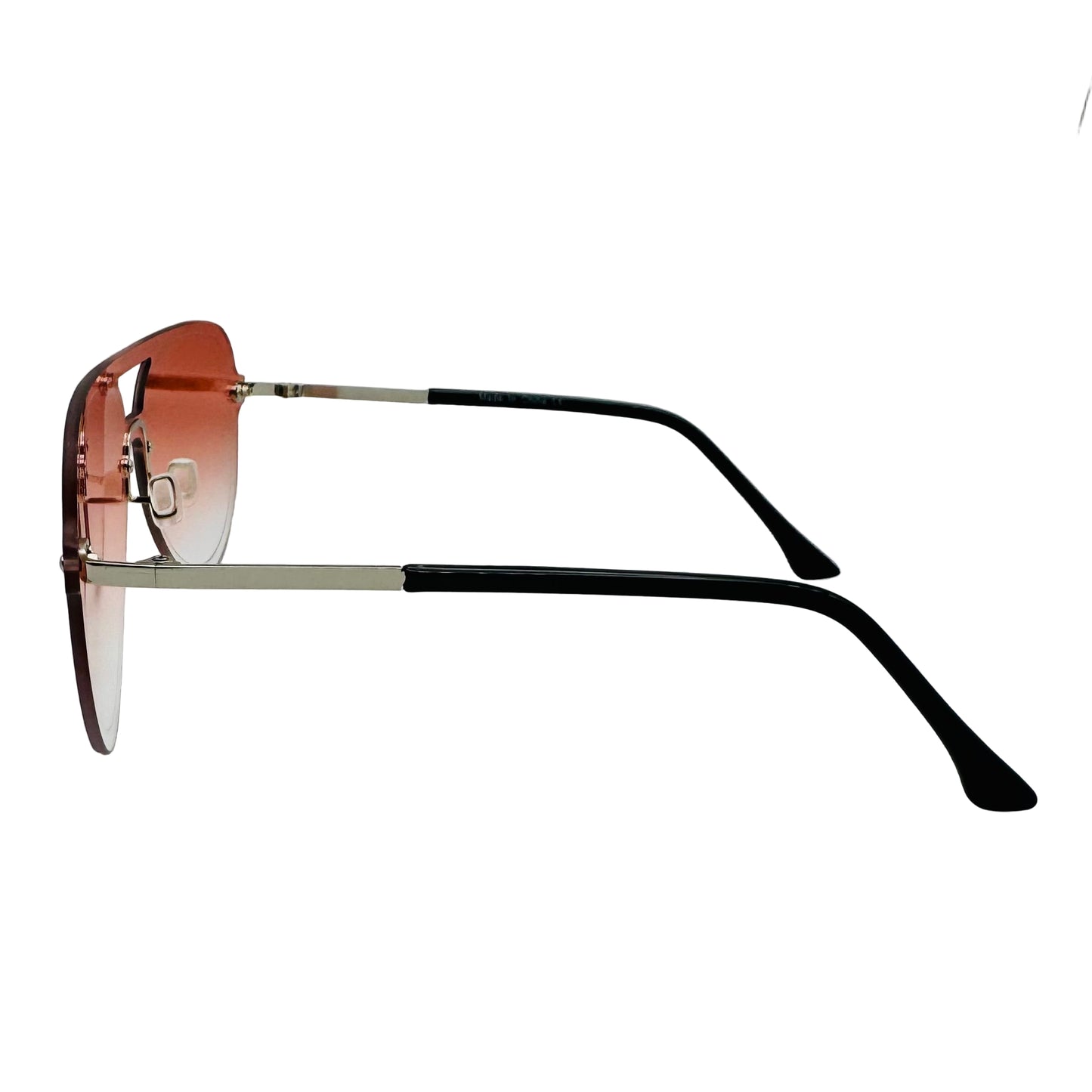 Sunglasses with a gradient lens on a light gray background