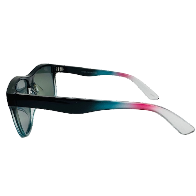 Sunglasses with gradient frame on a white background