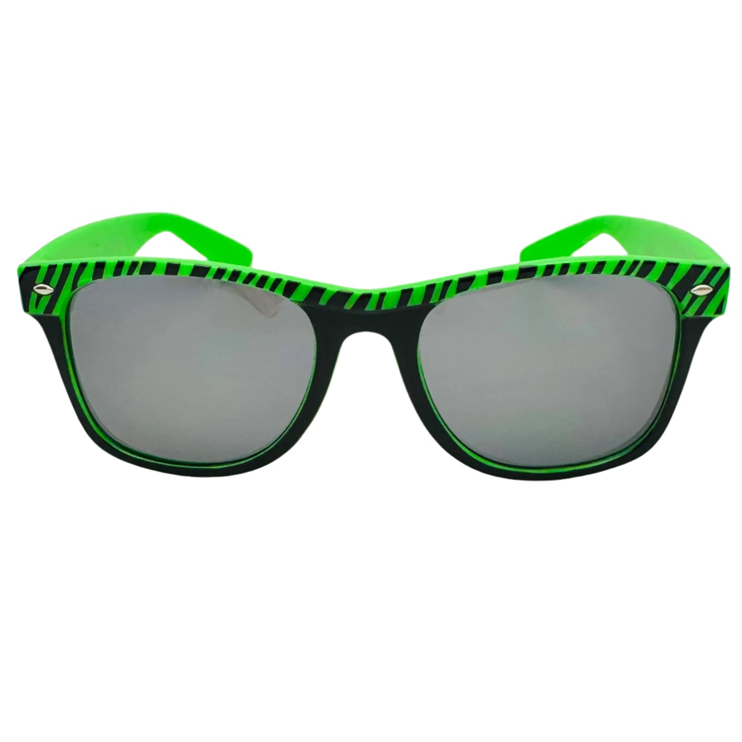 Green Zebra Stripe California Classic Sunglasses