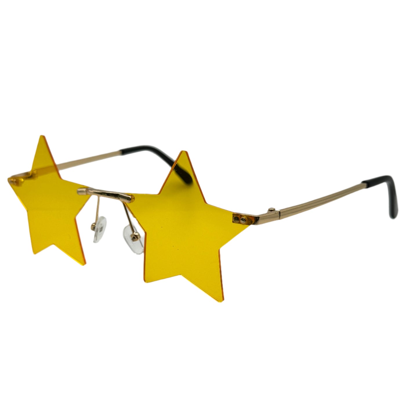 Yellow Rimless Star Sunglasses