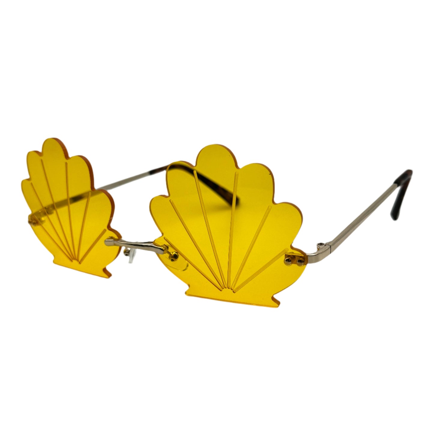 Yellow Seashell Novelty Sunglasses