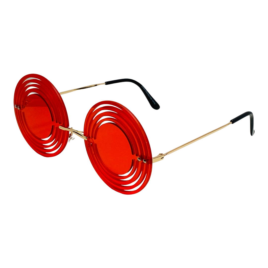 Red Round Novelty Sunglasses