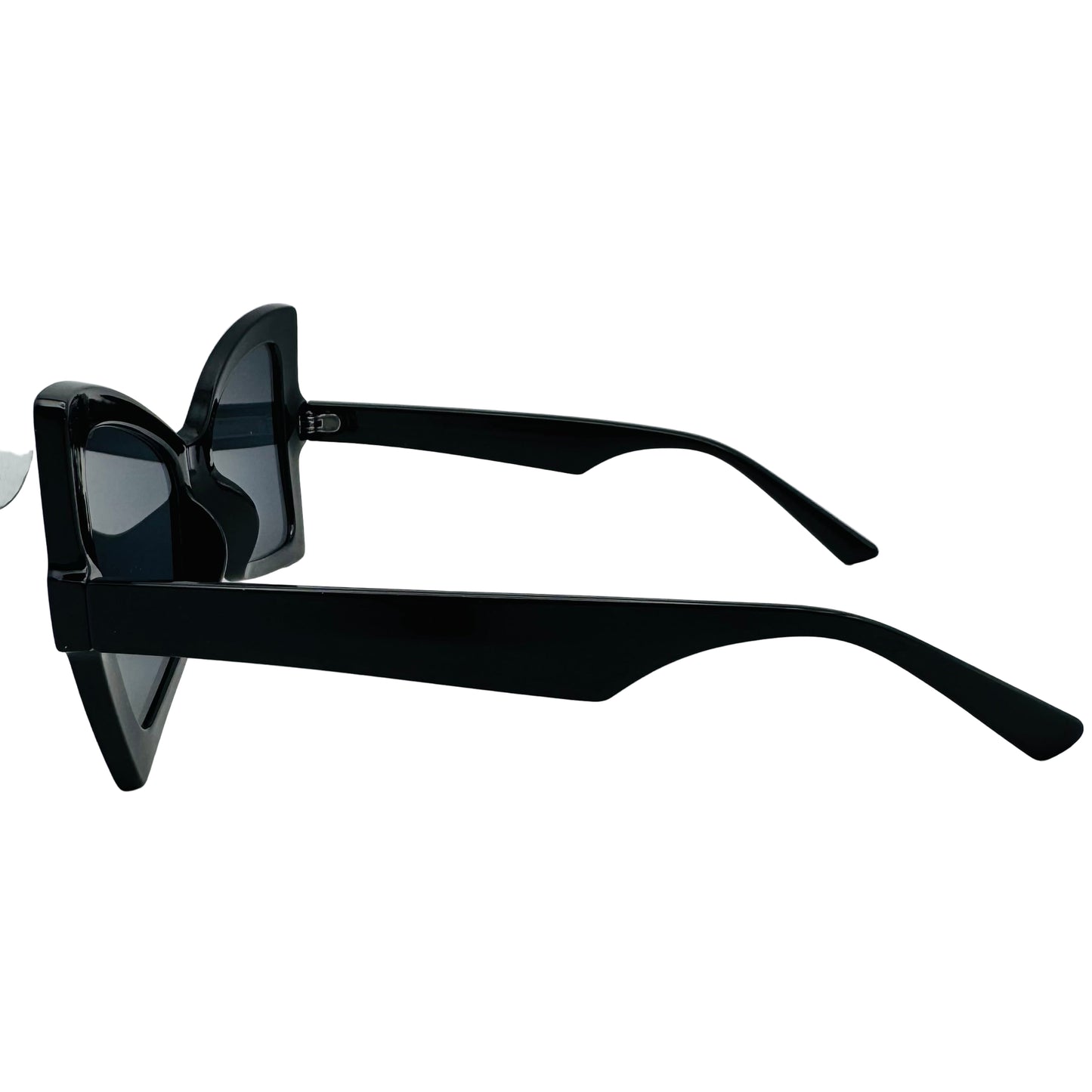 Black sunglasses on a white background