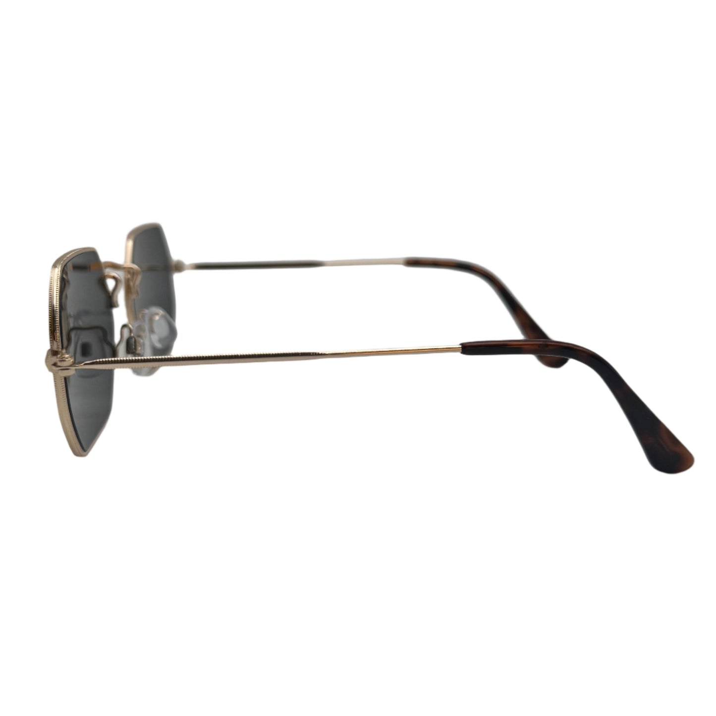 Gold Mirror Hexagon Sunglasses