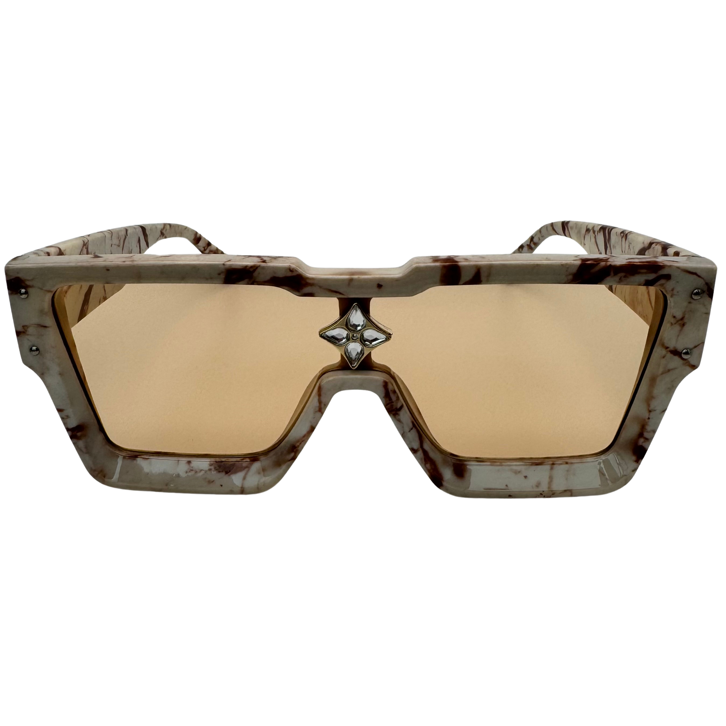 6156 | Square Single Piece Lens Sunglasses with Accents