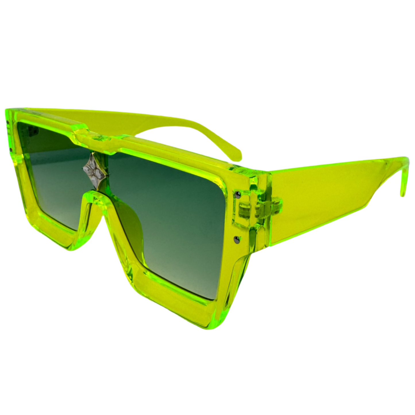 Neon Single Piece Lens Sunglasses