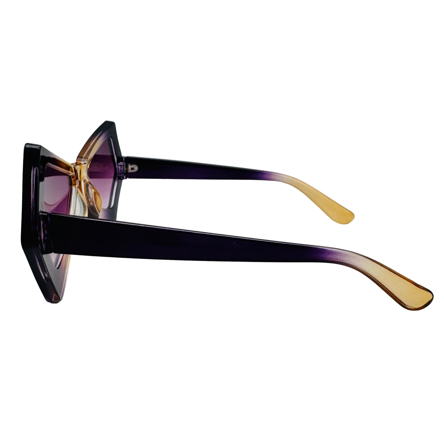 Sunglasses with a gradient design on a white background