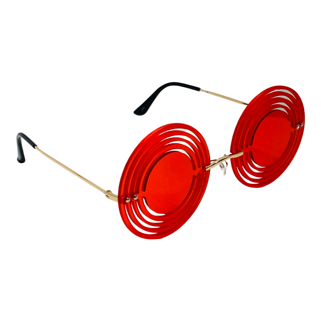 Red Round Novelty Sunglasses