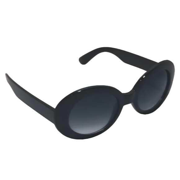 Black Oval Clout Sunglasses