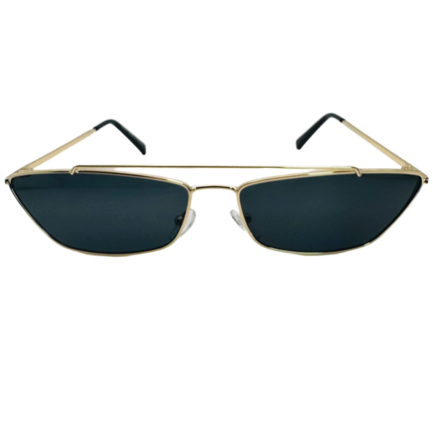 Black/Gold Semi-Rectangle Sunglasses
