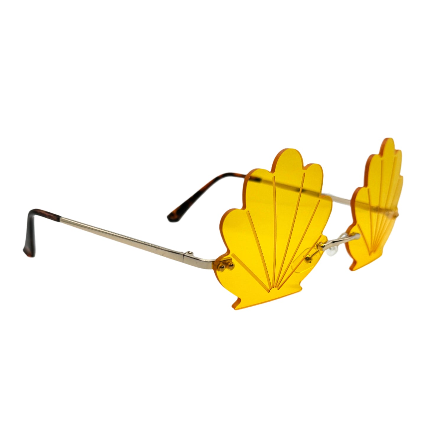 Yellow Seashell Novelty Sunglasses