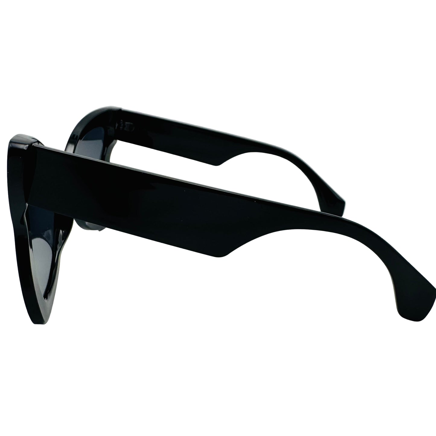 Black sunglasses on a white background