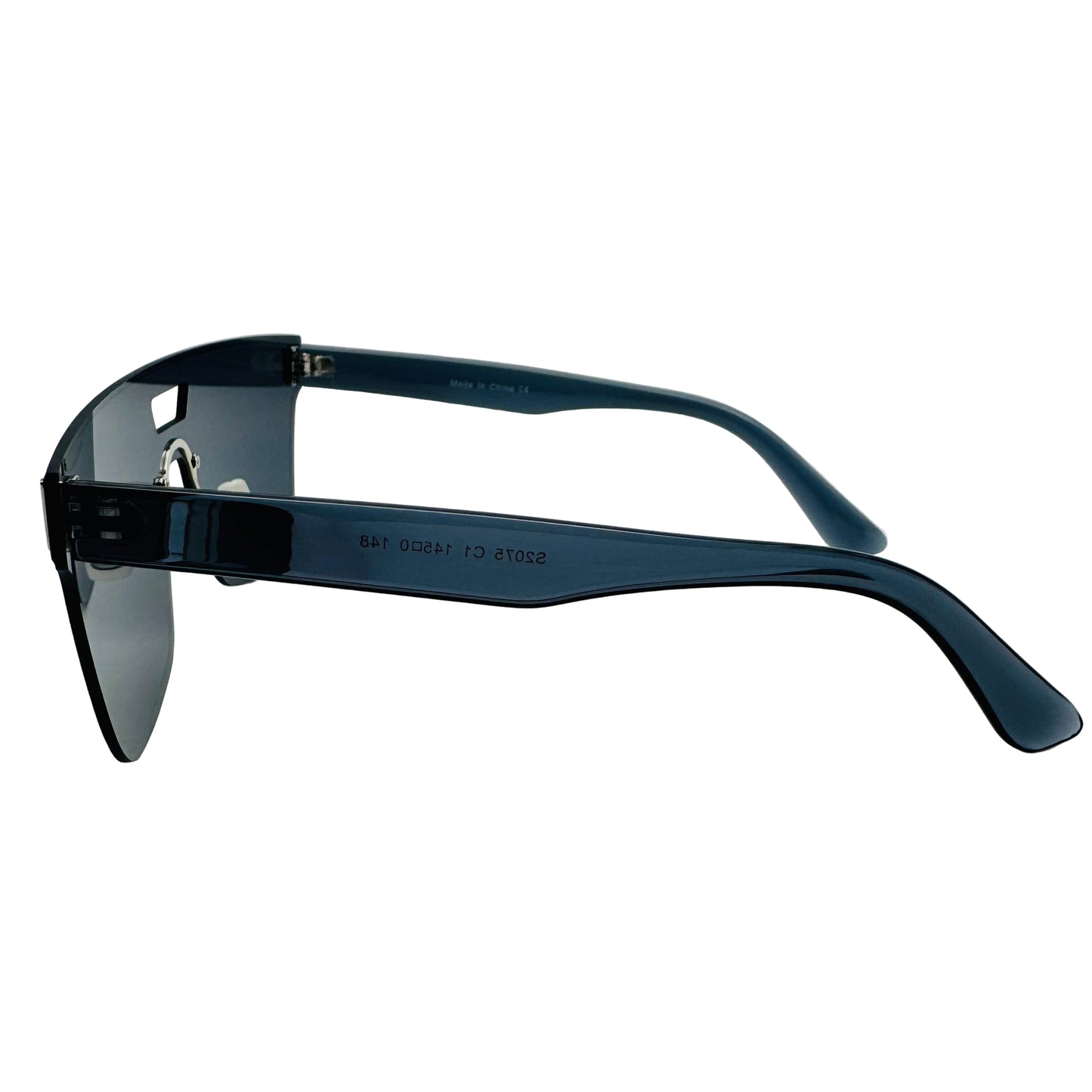 Black sunglasses on a light gray background