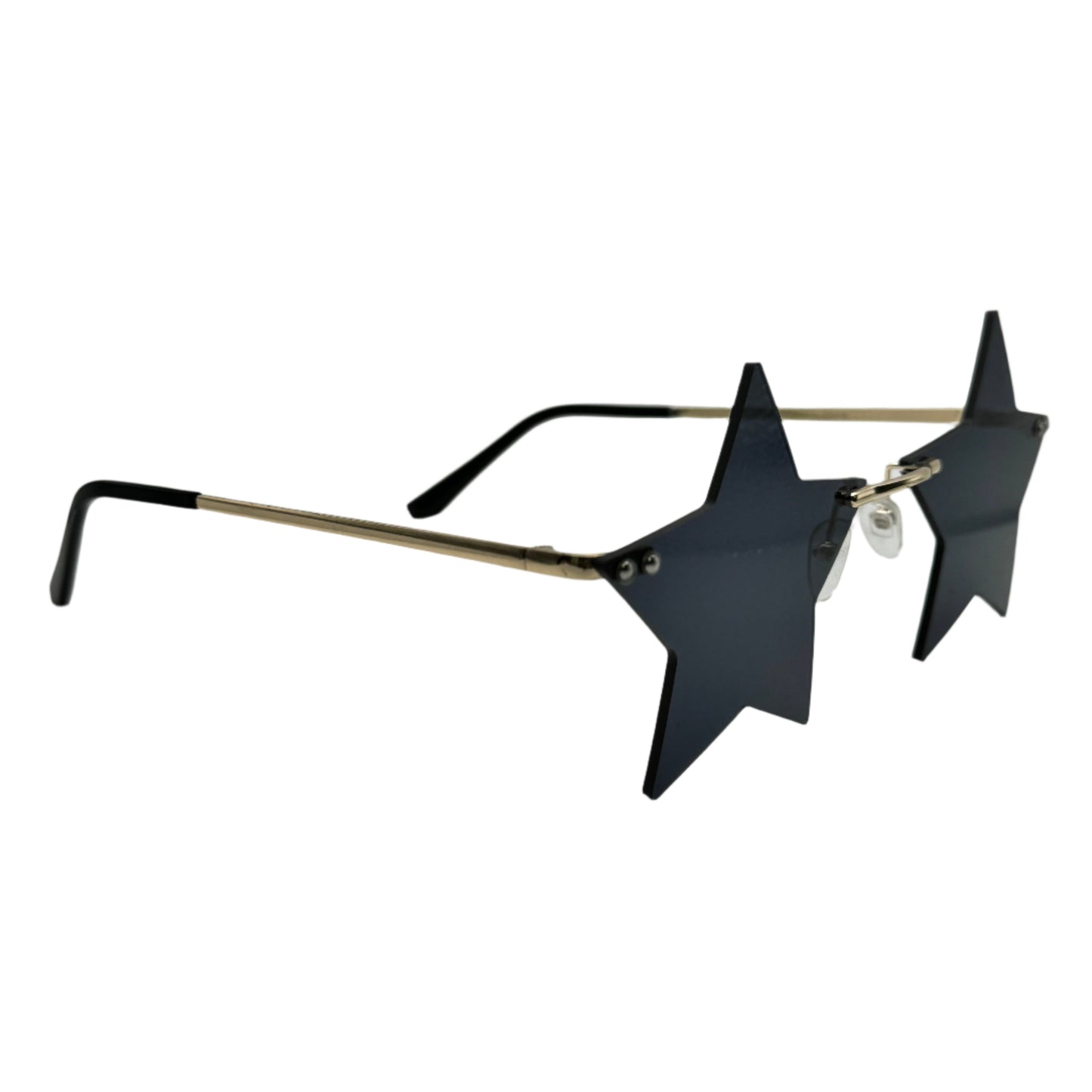Black Rimless Star Sunglasses