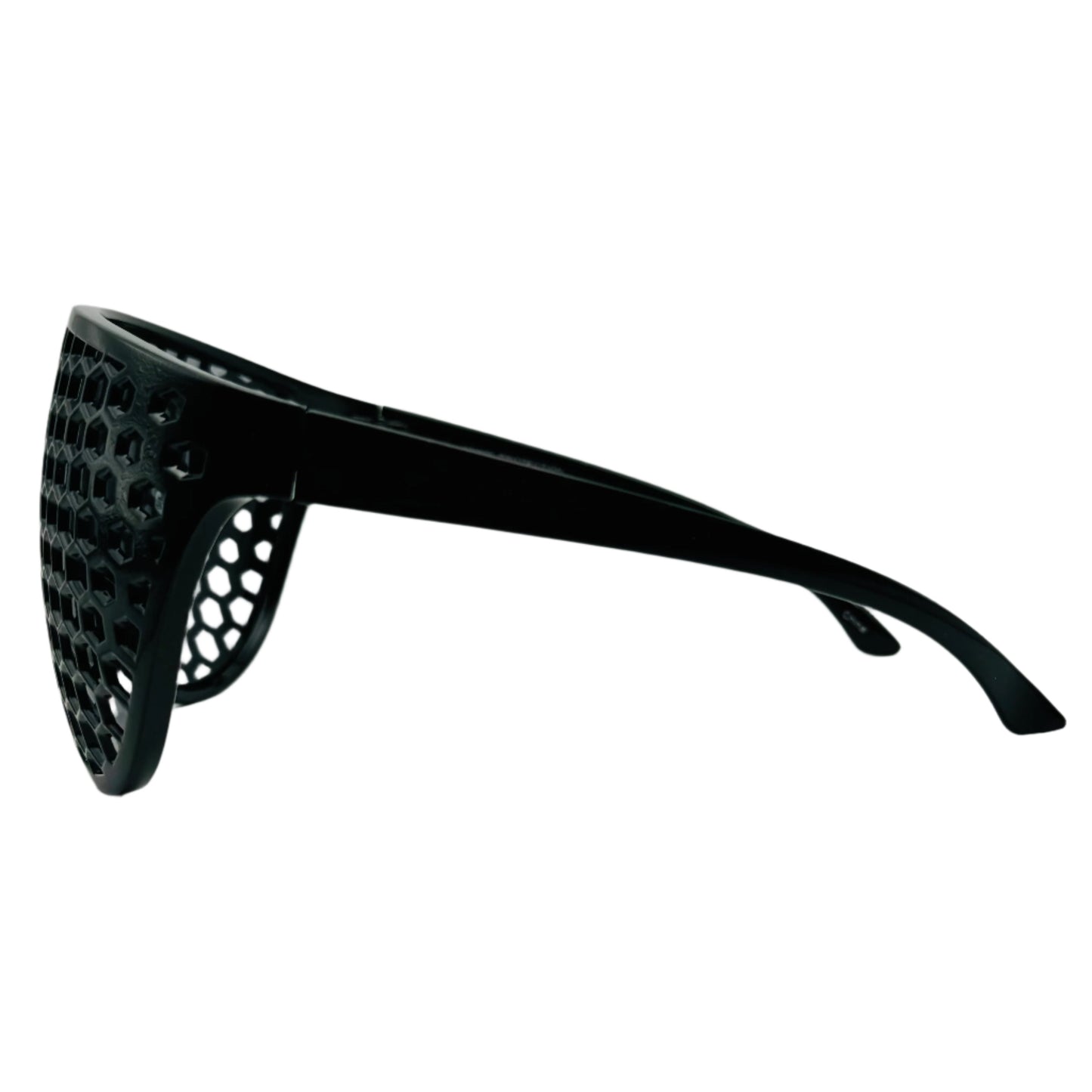 Black Wrap Shield Sunglasses