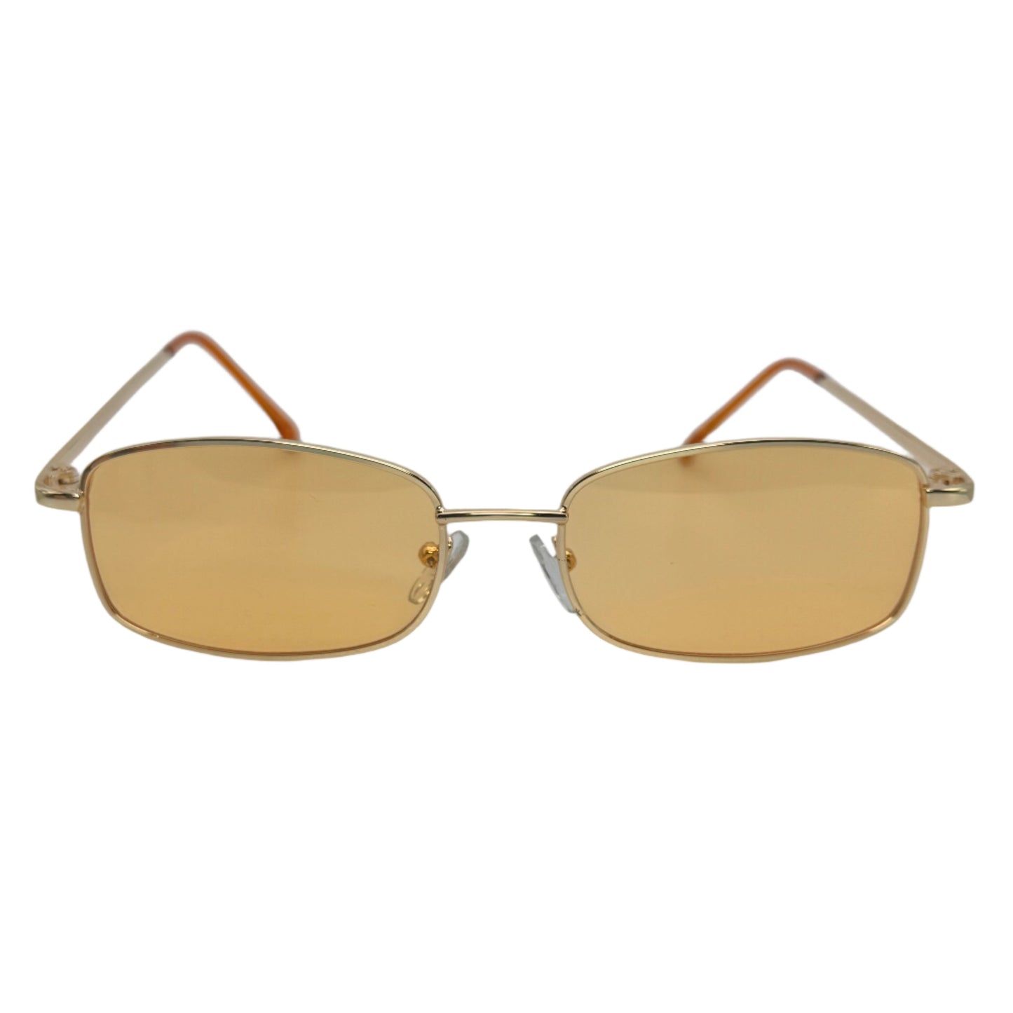 Orange Rectangle Lens Retro Sunglasses