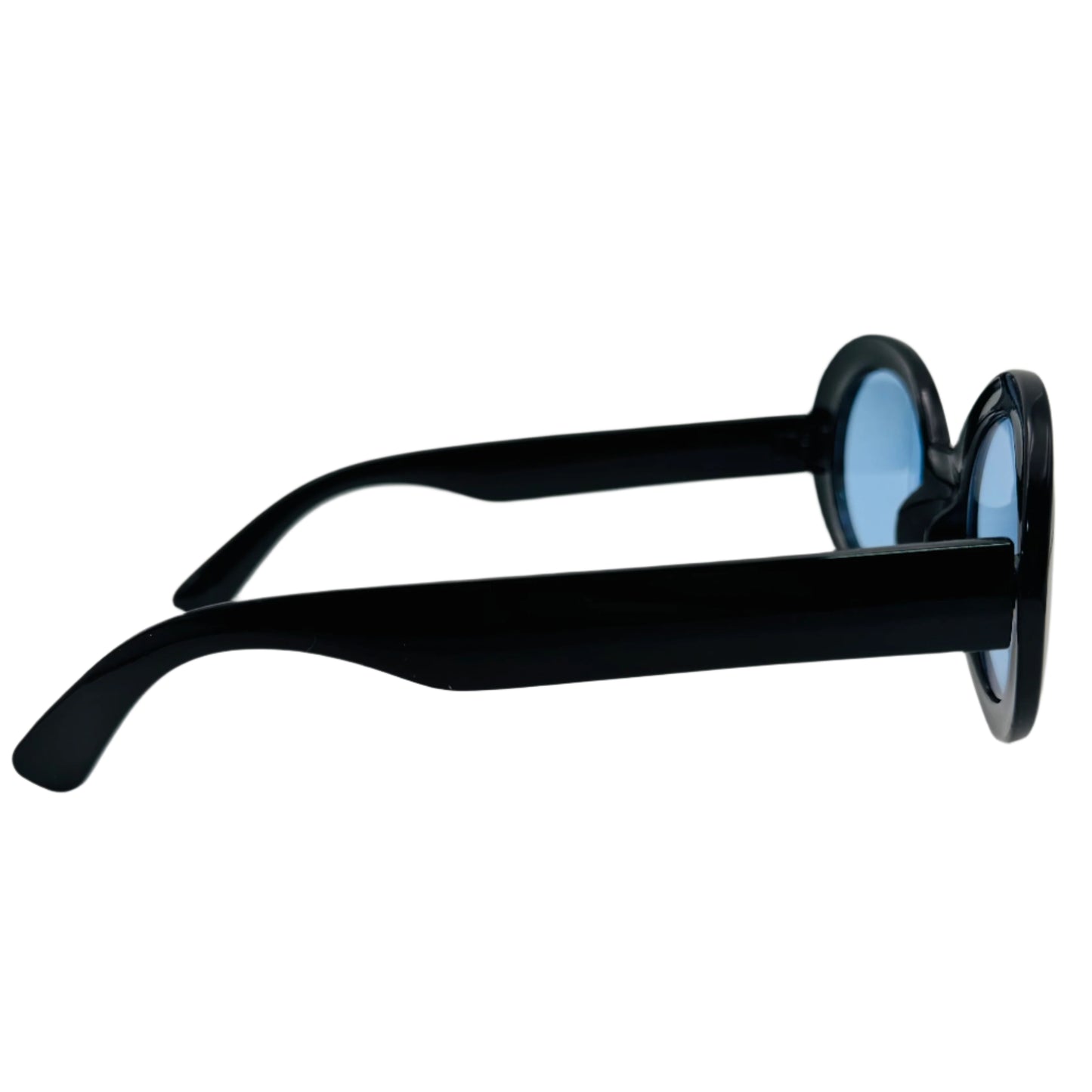 Black/Blue Oval Lens Clout Sunglasses