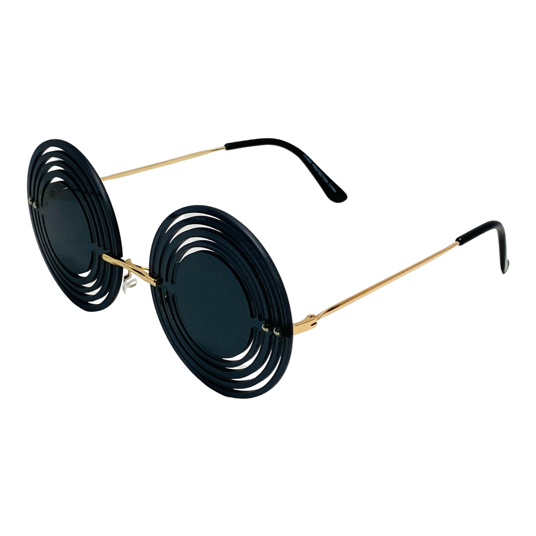 Black Round Novelty Sunglasses