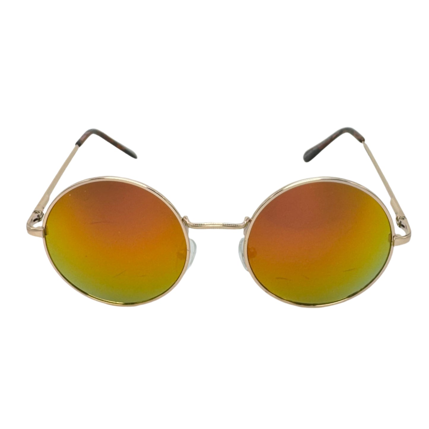 Gold Mirror Circle Lens Sunglasses