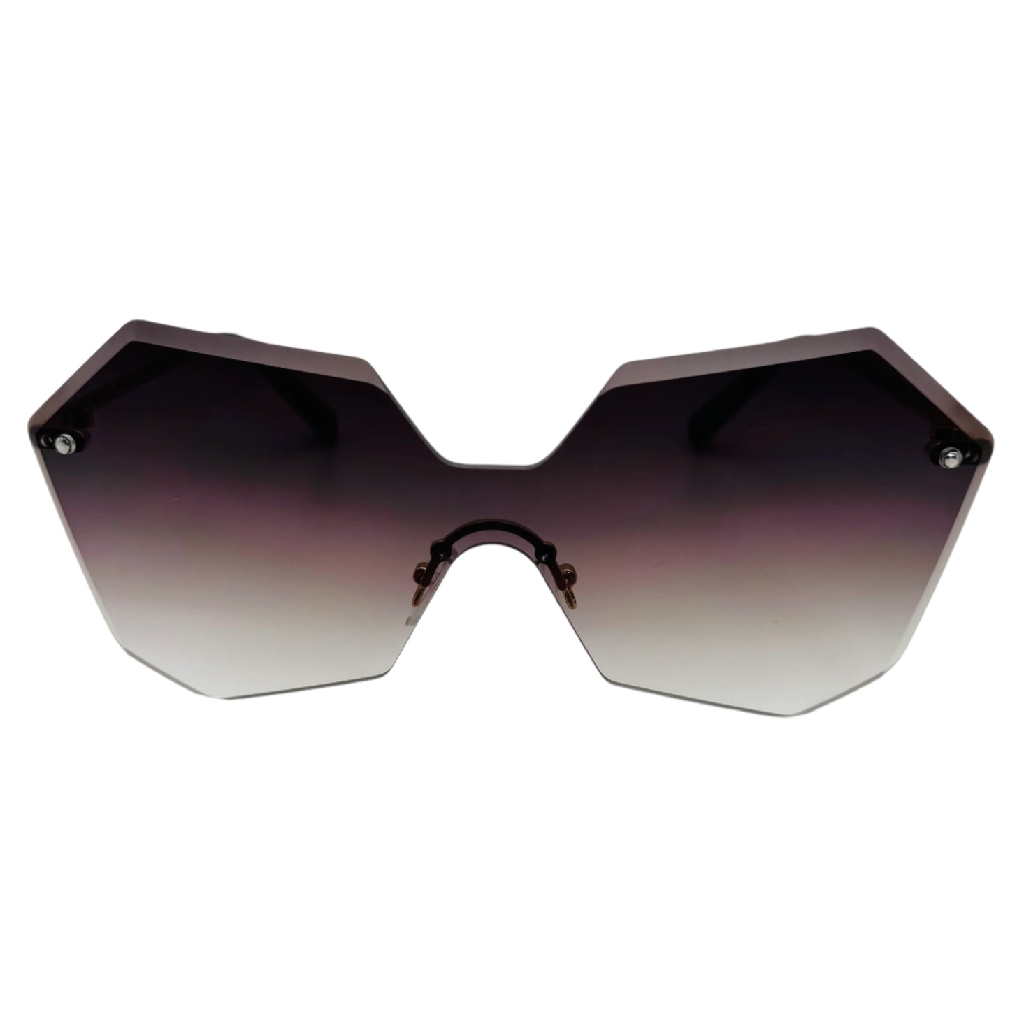 Black Butterfly Rimless Single Piece Lens Sunglasses