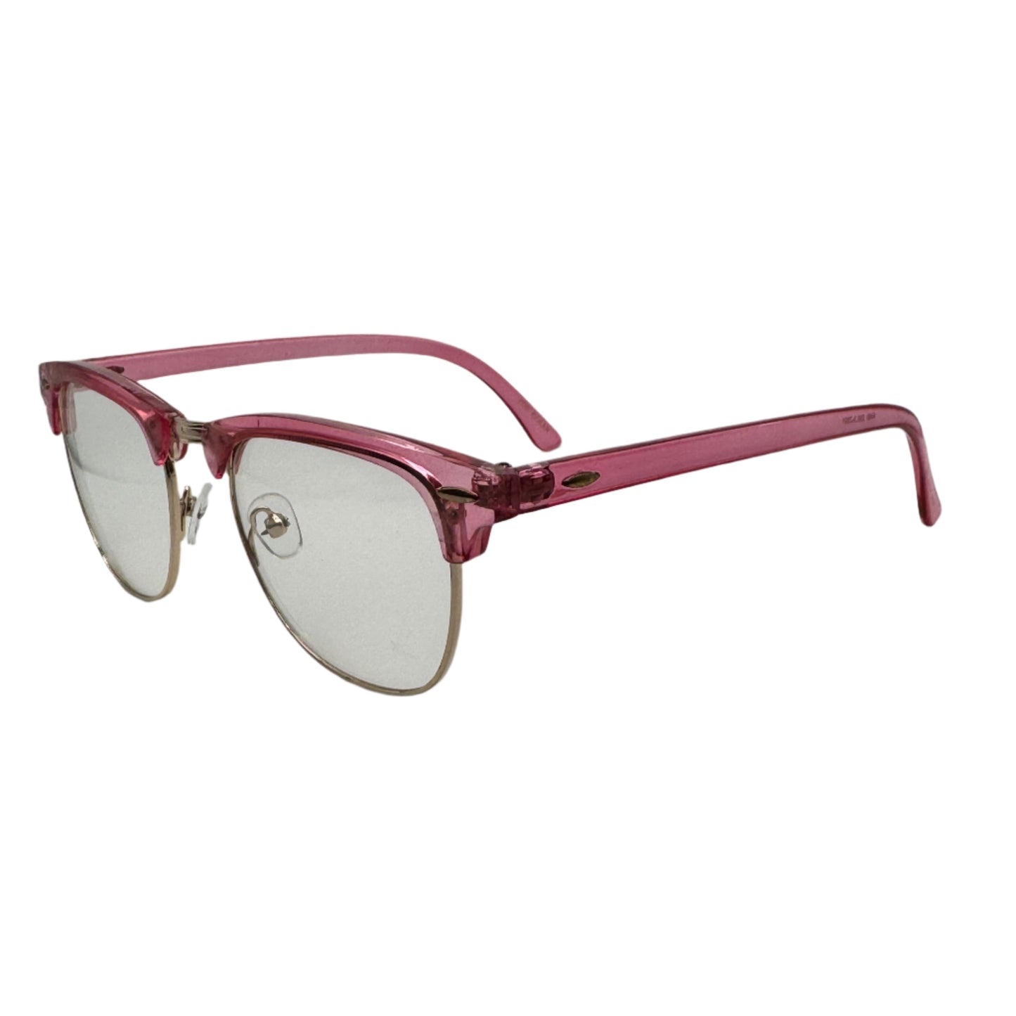 6039 (C) | Browline Clear Lens Non-Prescription Glasses with Color Accents