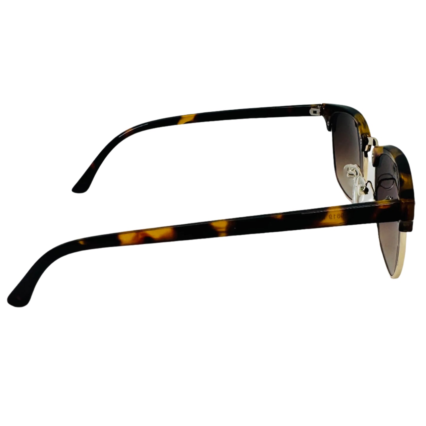Tortoise/Brown Browline Semi-Rimles Sunglasses