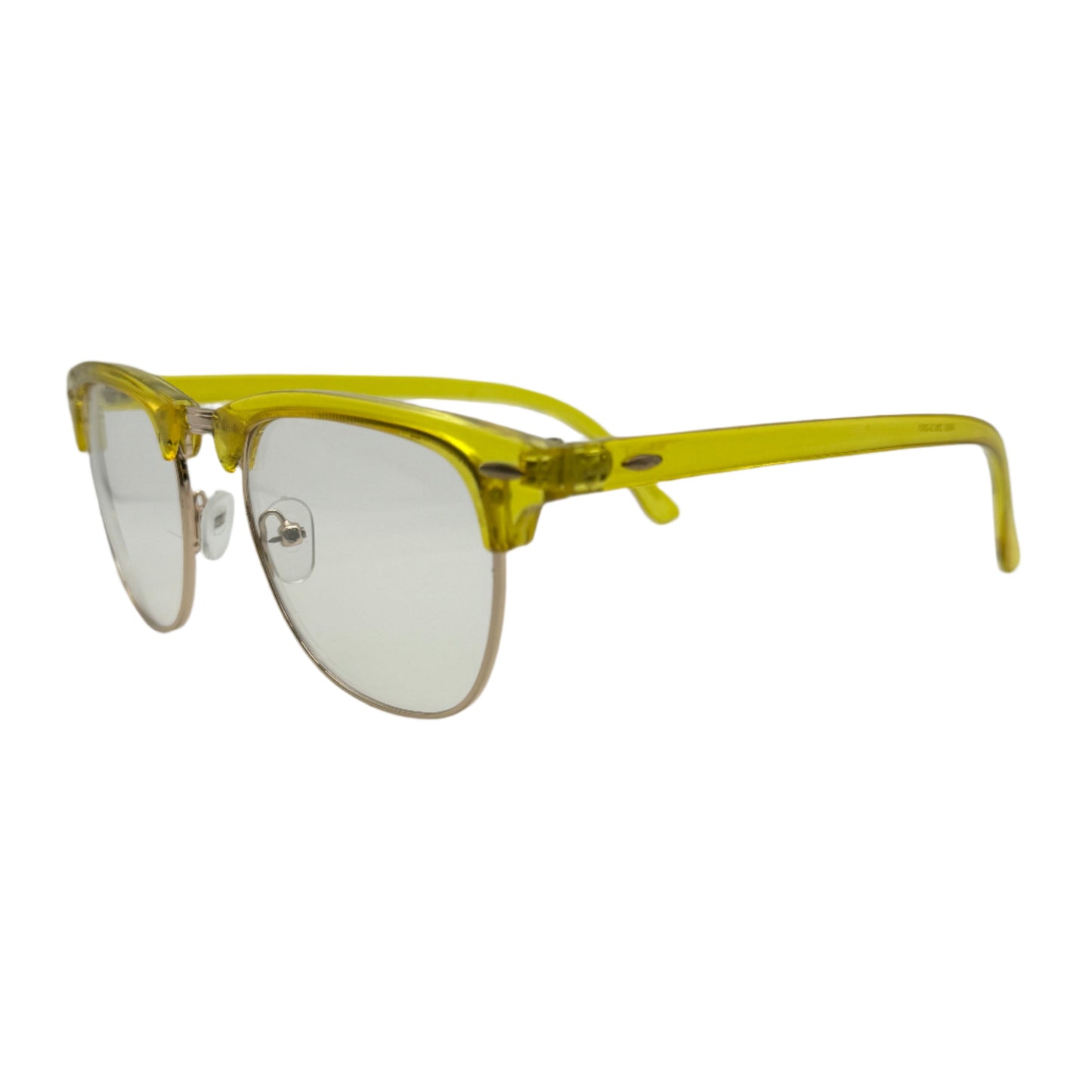 6039 (C) | Browline Clear Lens Non-Prescription Glasses with Color Accents