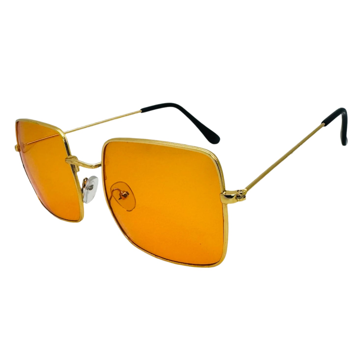 Orange Square Retro Sunglasses