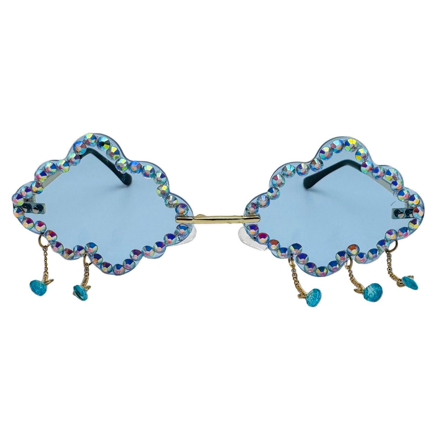 7034 | Novelty Cloud Sunglasses with Rain Drop Accents