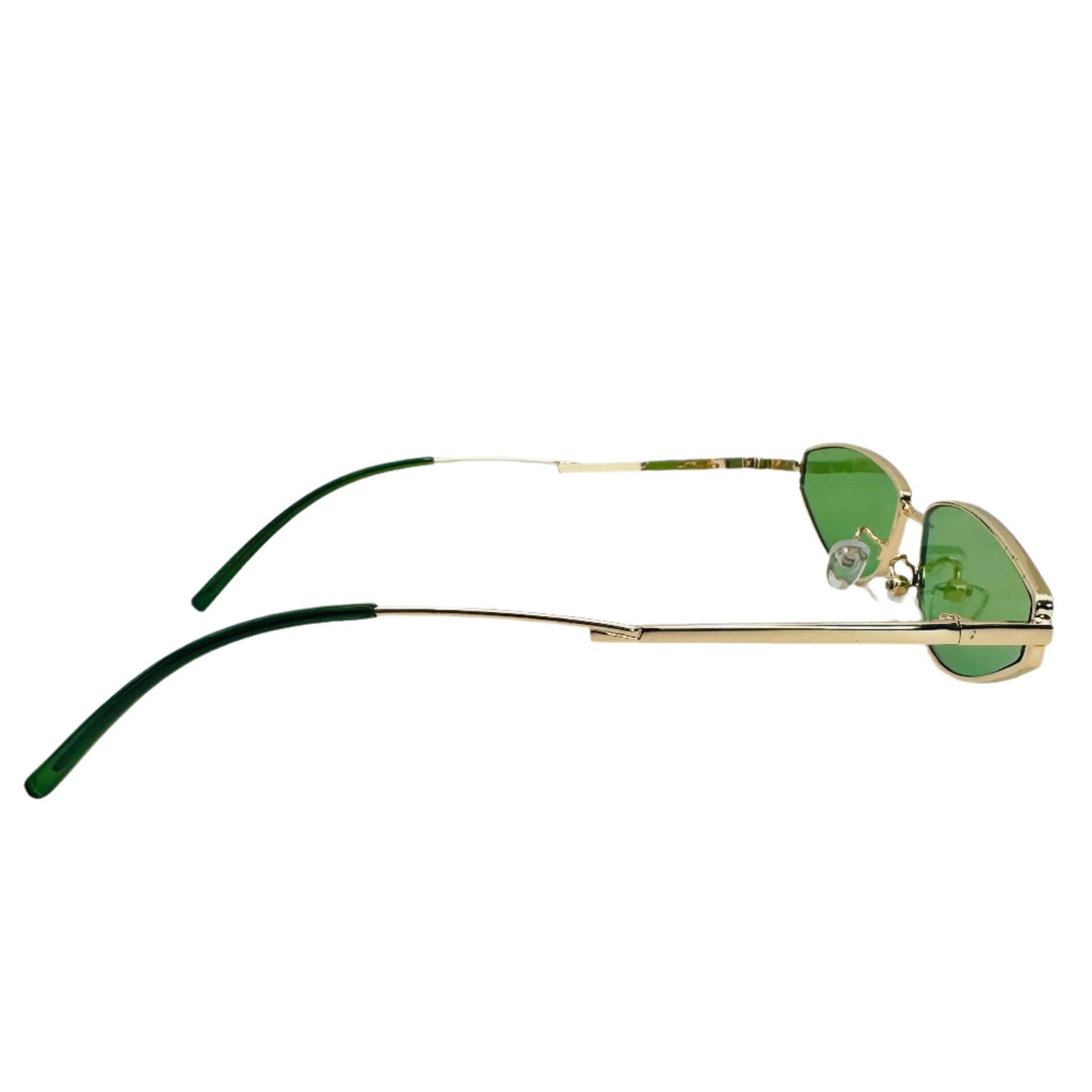 Green Teardrop Retro Sunglasses