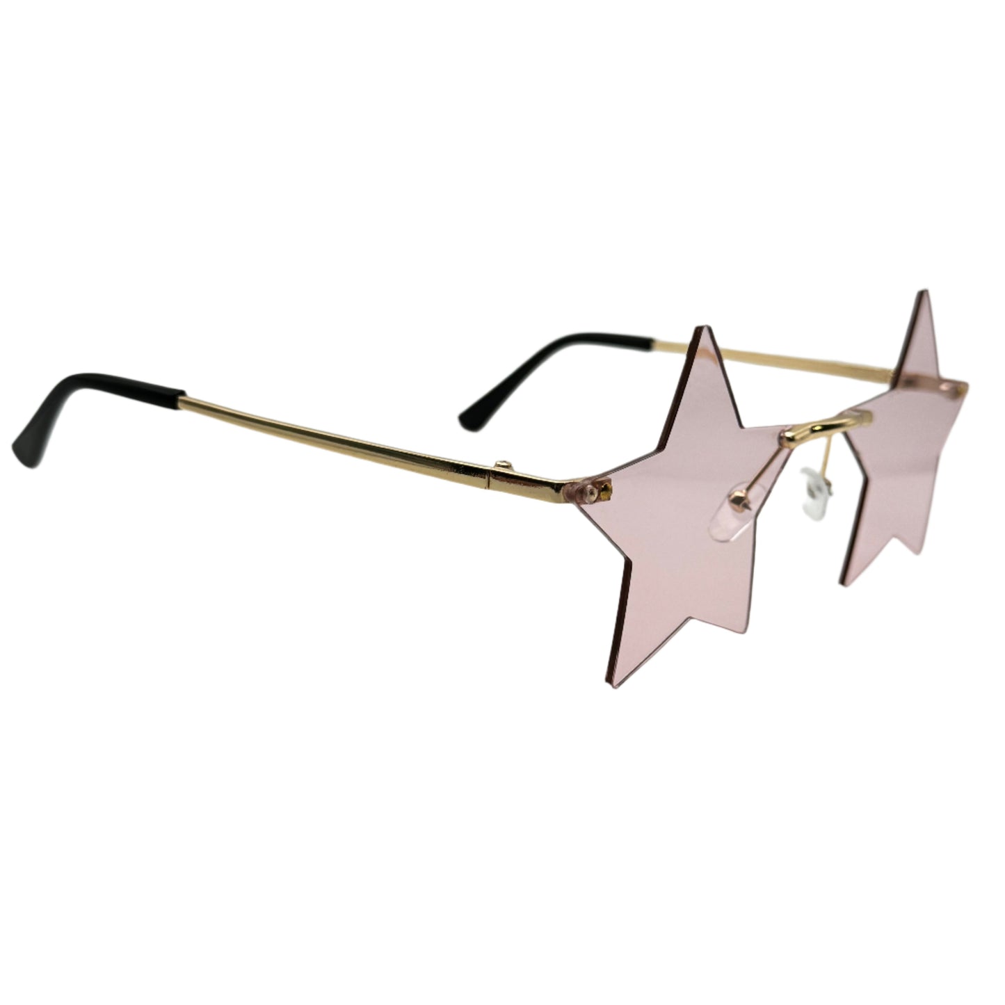 Pink Rimless Star Sunglasses
