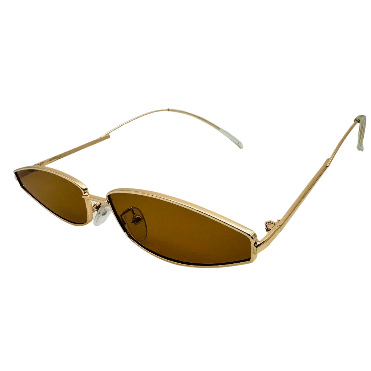 Brown Teardrop Retro Sunglasses