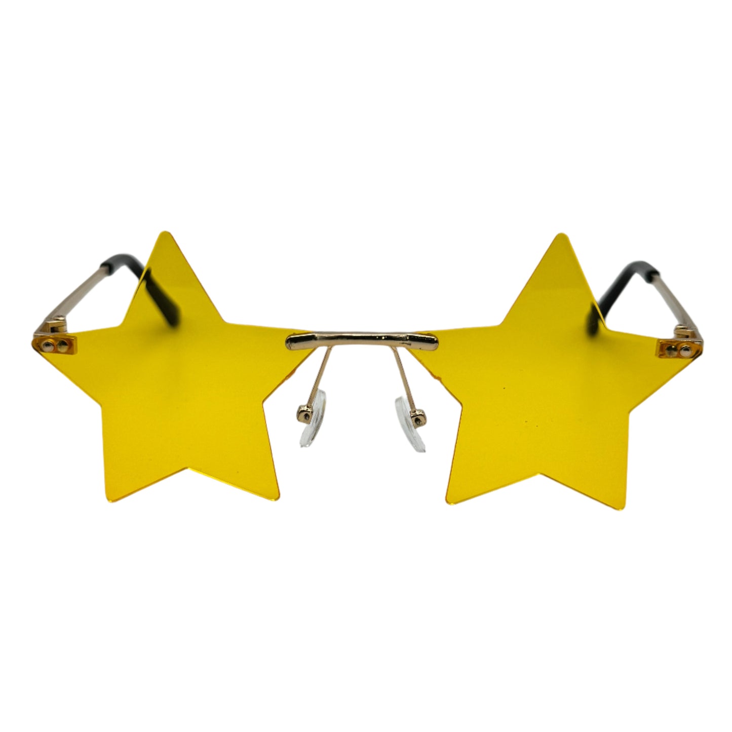 Yellow Rimless Start Sunglasses