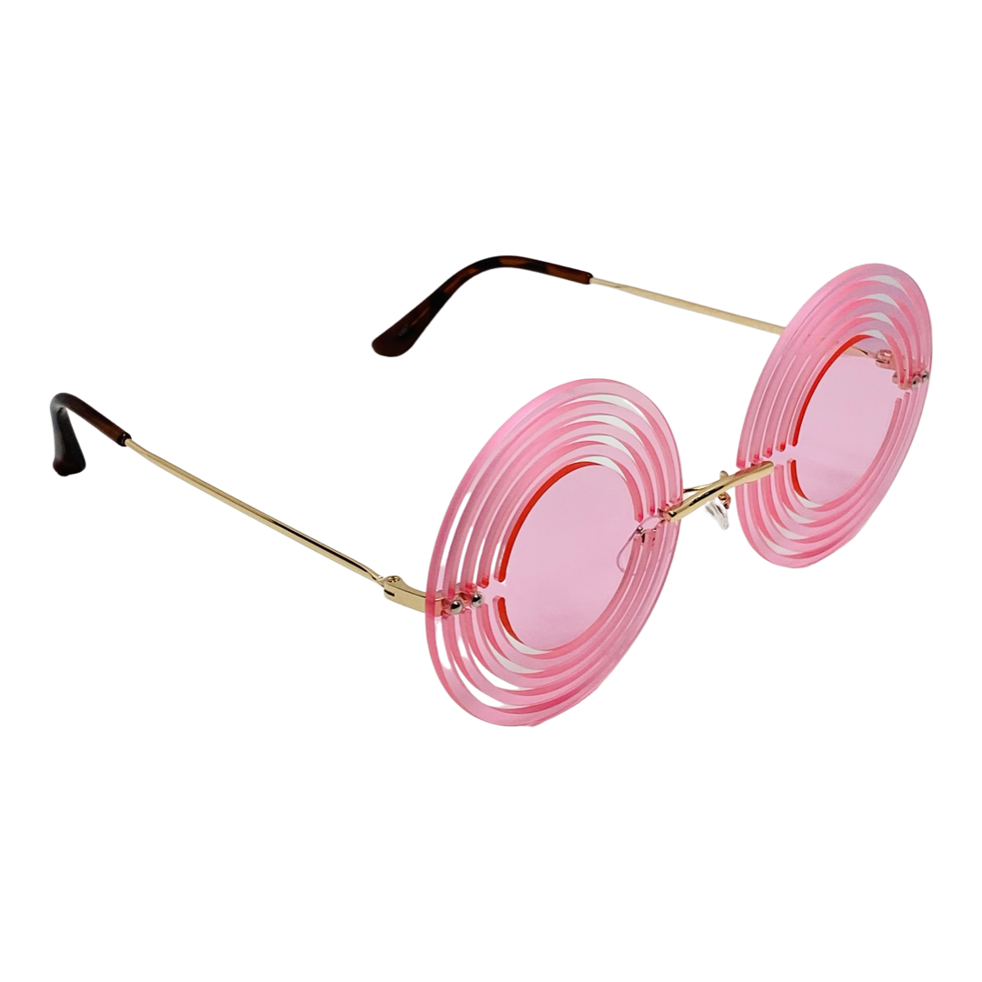 Pink Round Novelty Sunglasses