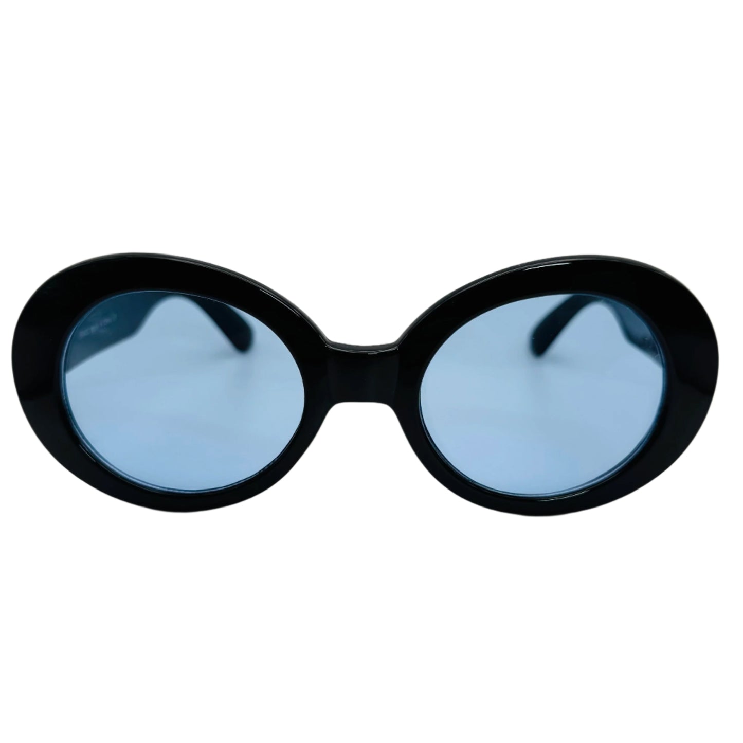 Black/Blue Oval Lens Clout Sunglasses