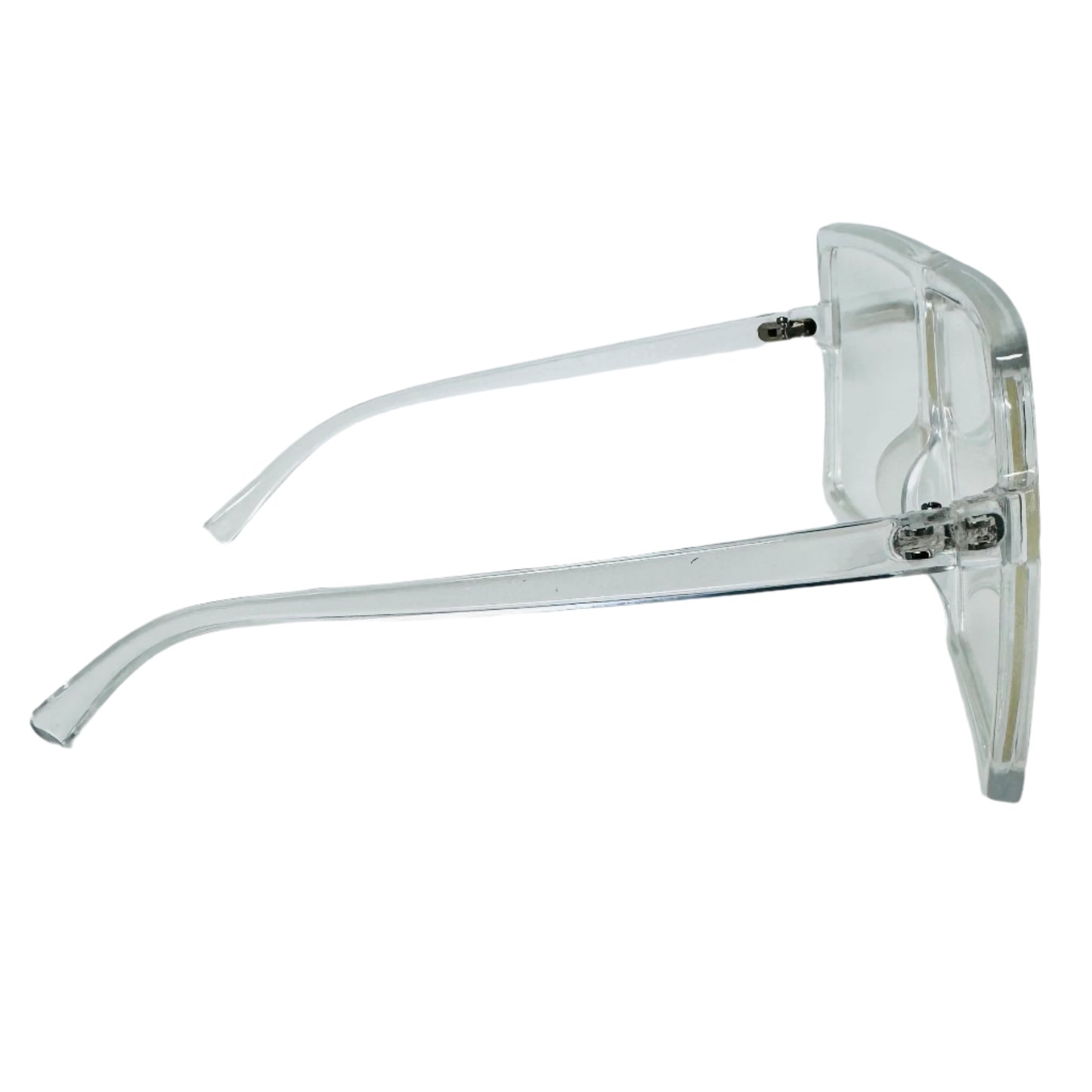 Clear Large Square Sunglasses with Transparent Frame