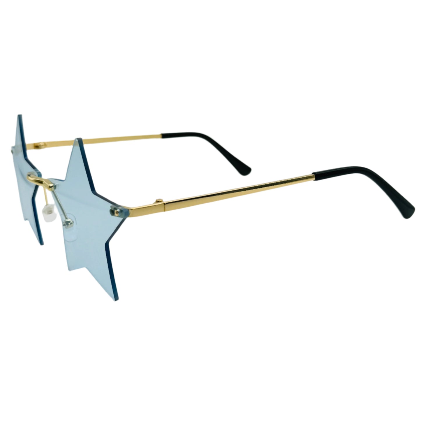 Blue Rimless Star Sunglasses