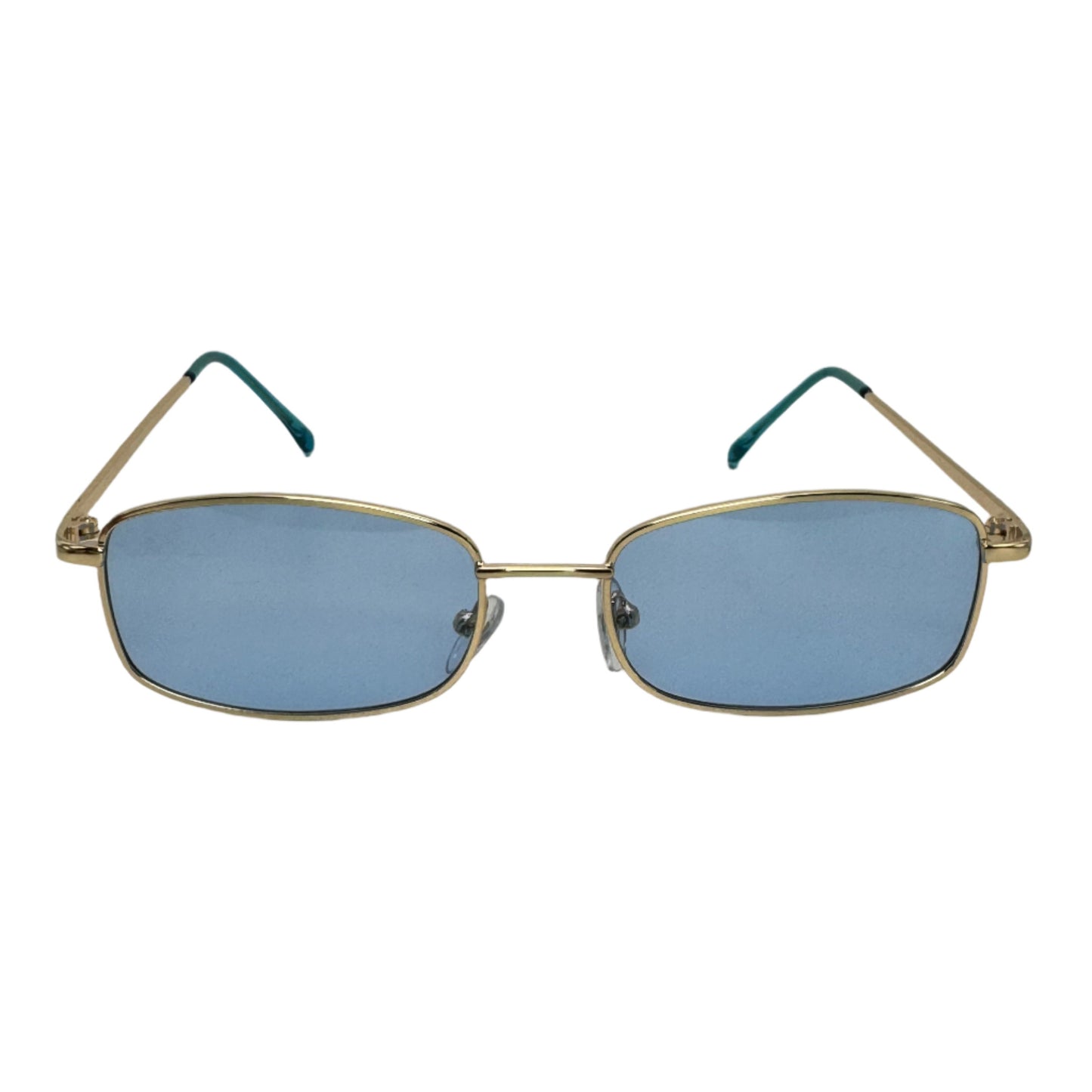 Blue Rectangle Lens Retro Sunglasses