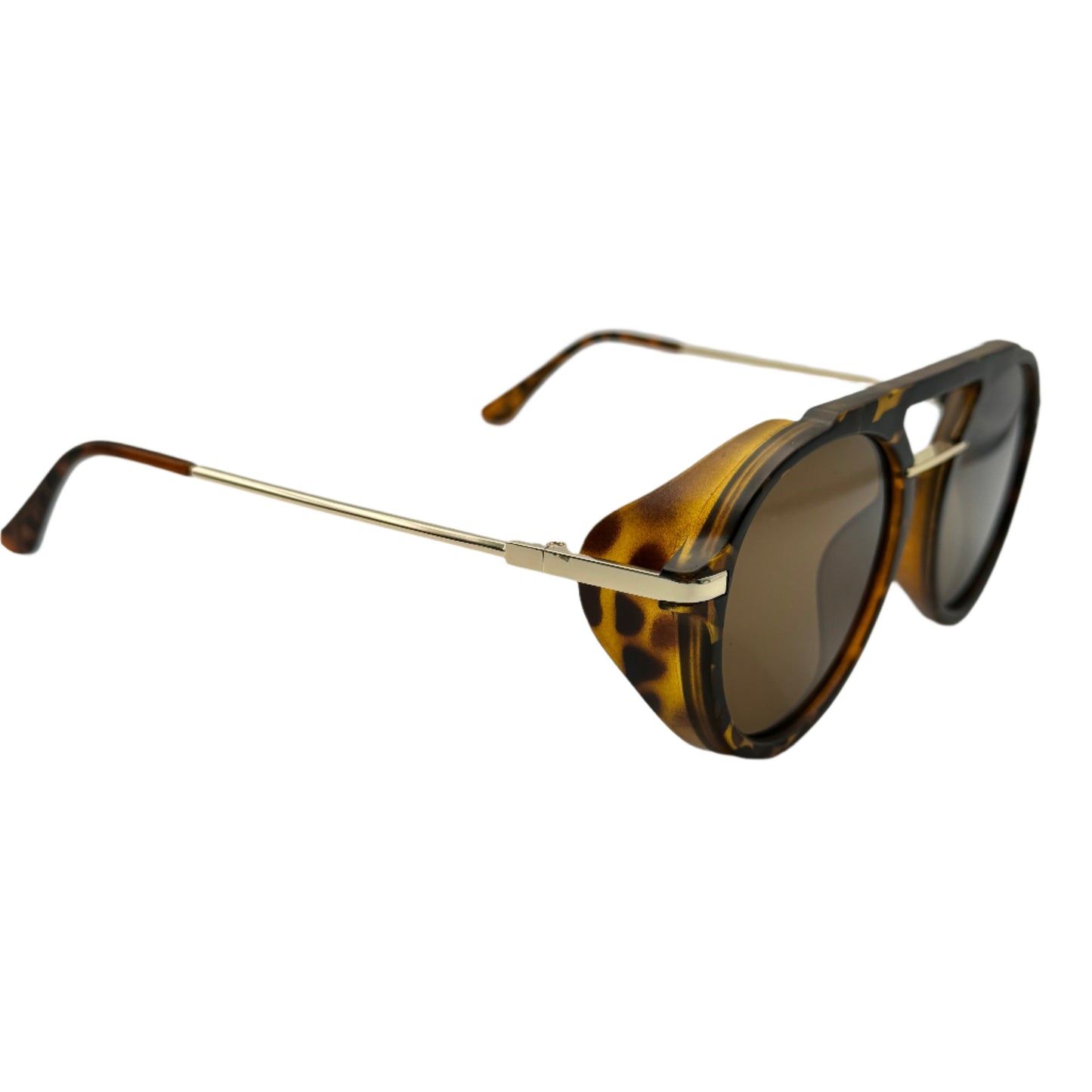 Tortoise Round Aviator Sunglasses
