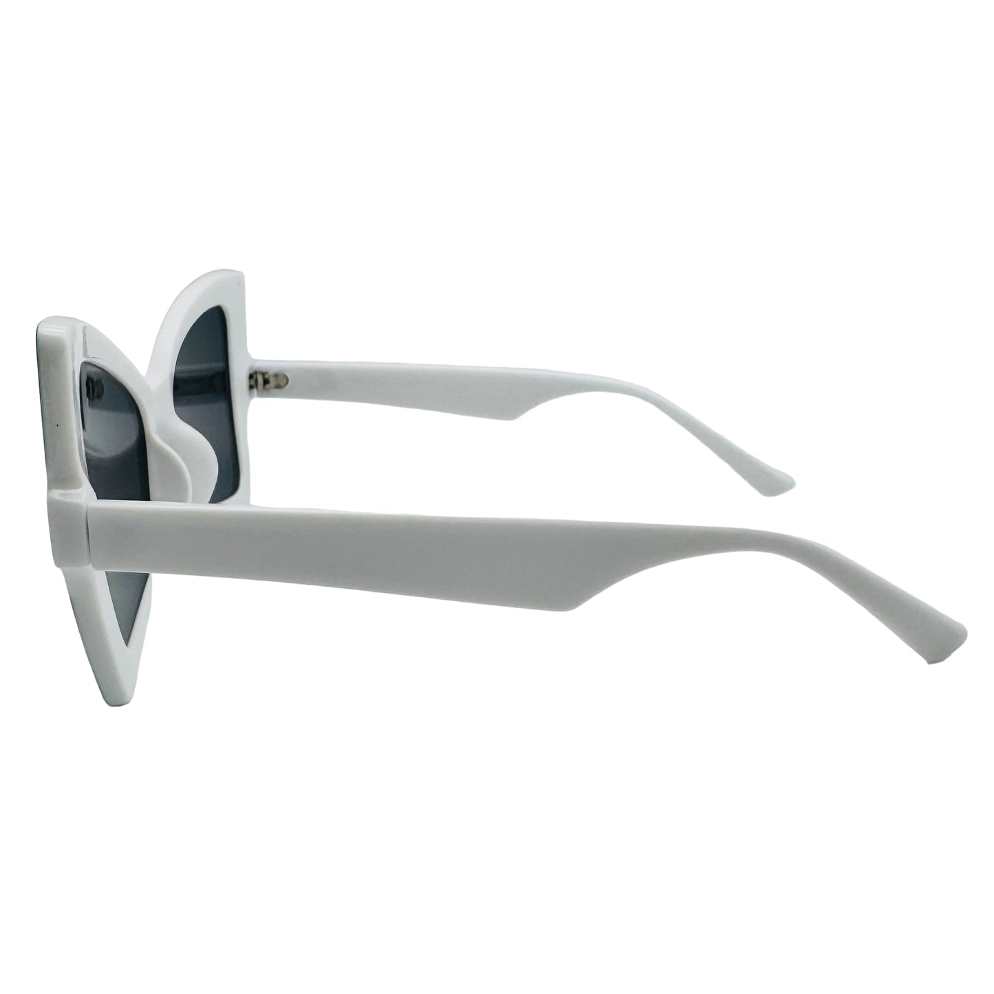White sunglasses on a white background