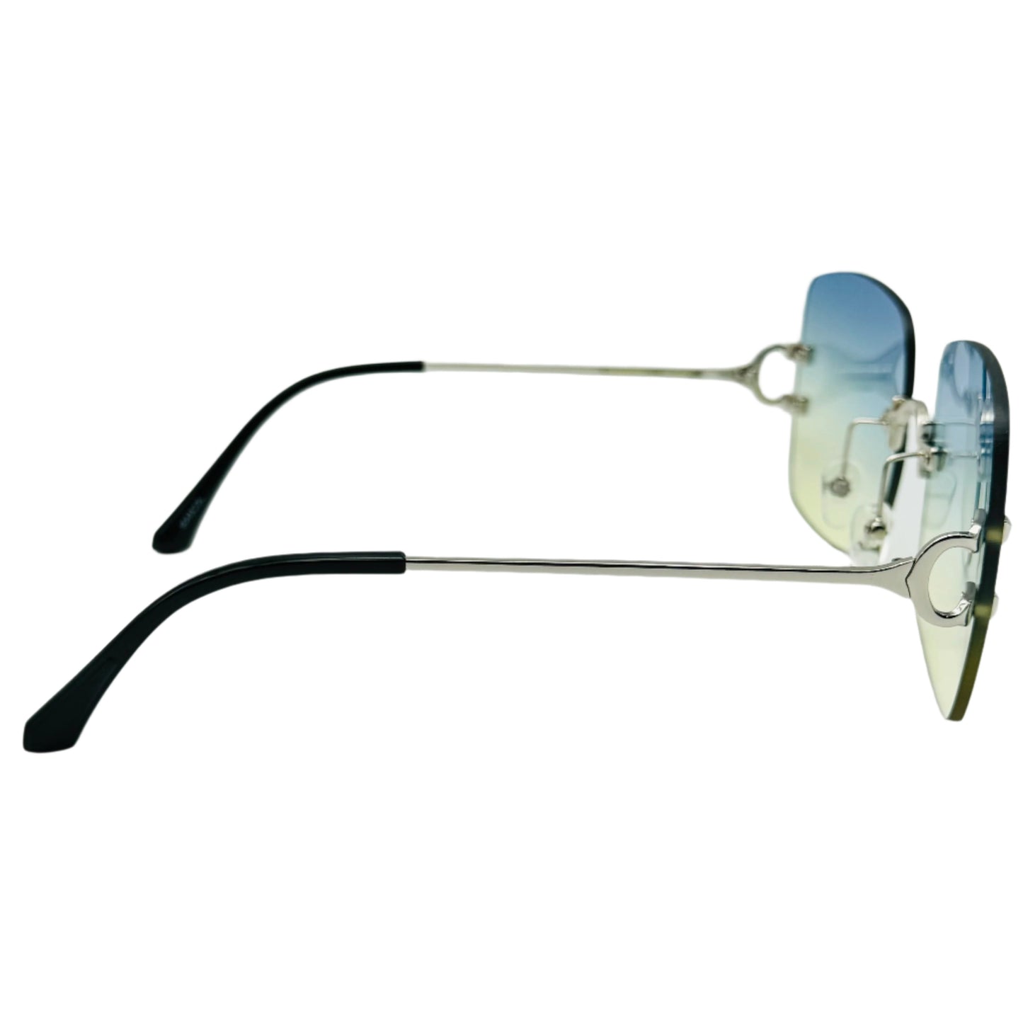 6107 | Rimless Square Two Tone Sunglasses