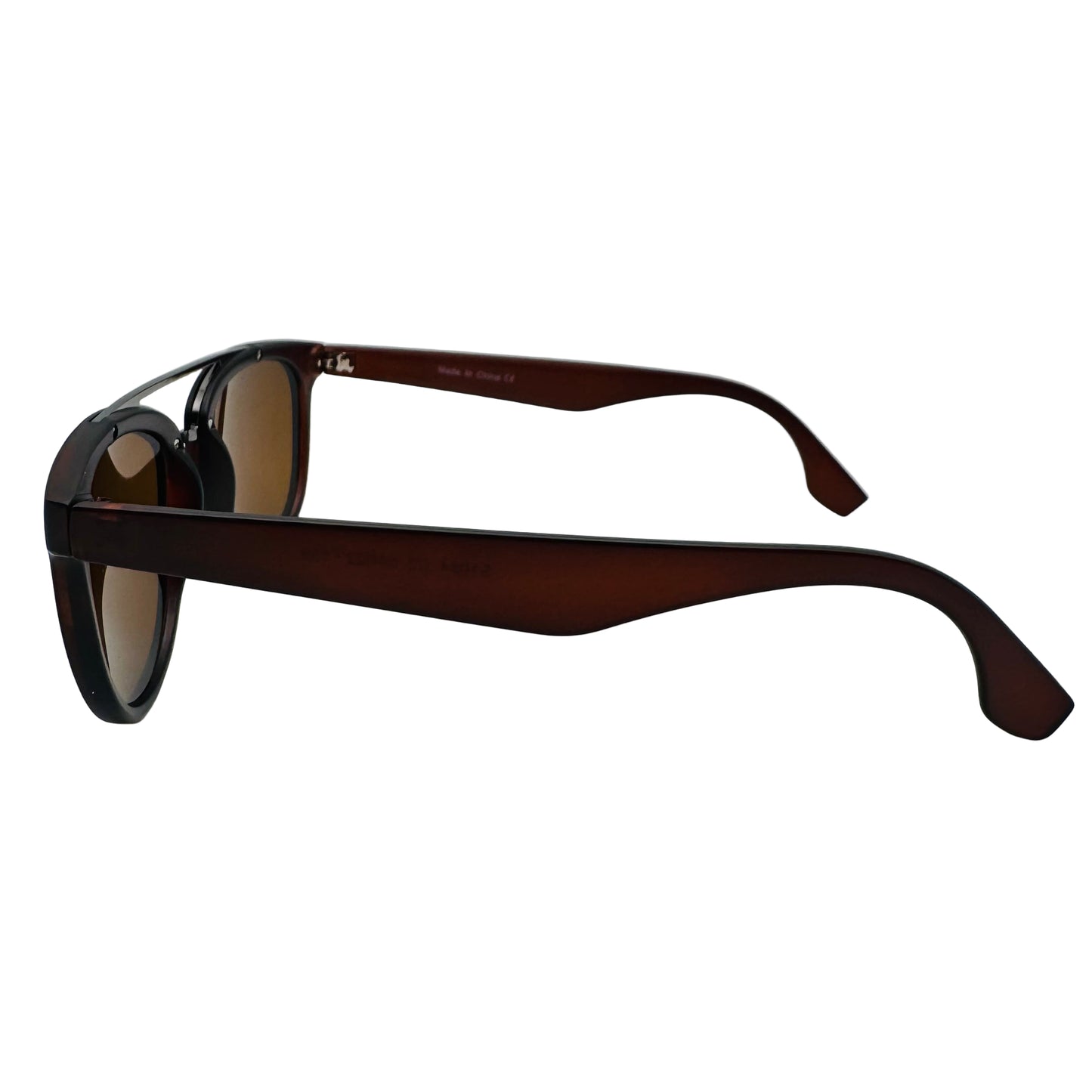 Brown sunglasses on a white background