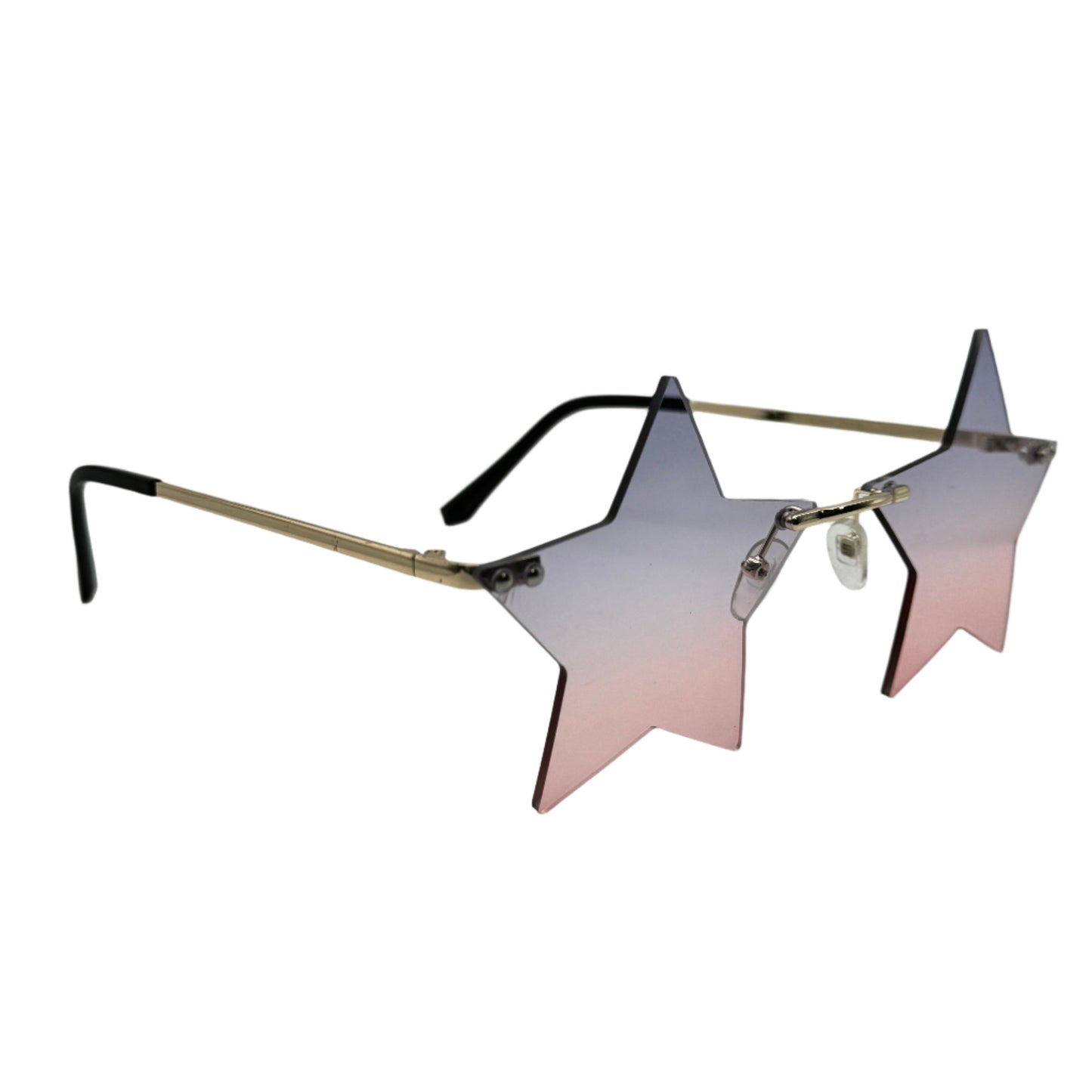 Red/Blue Rimless Star Sunglasses