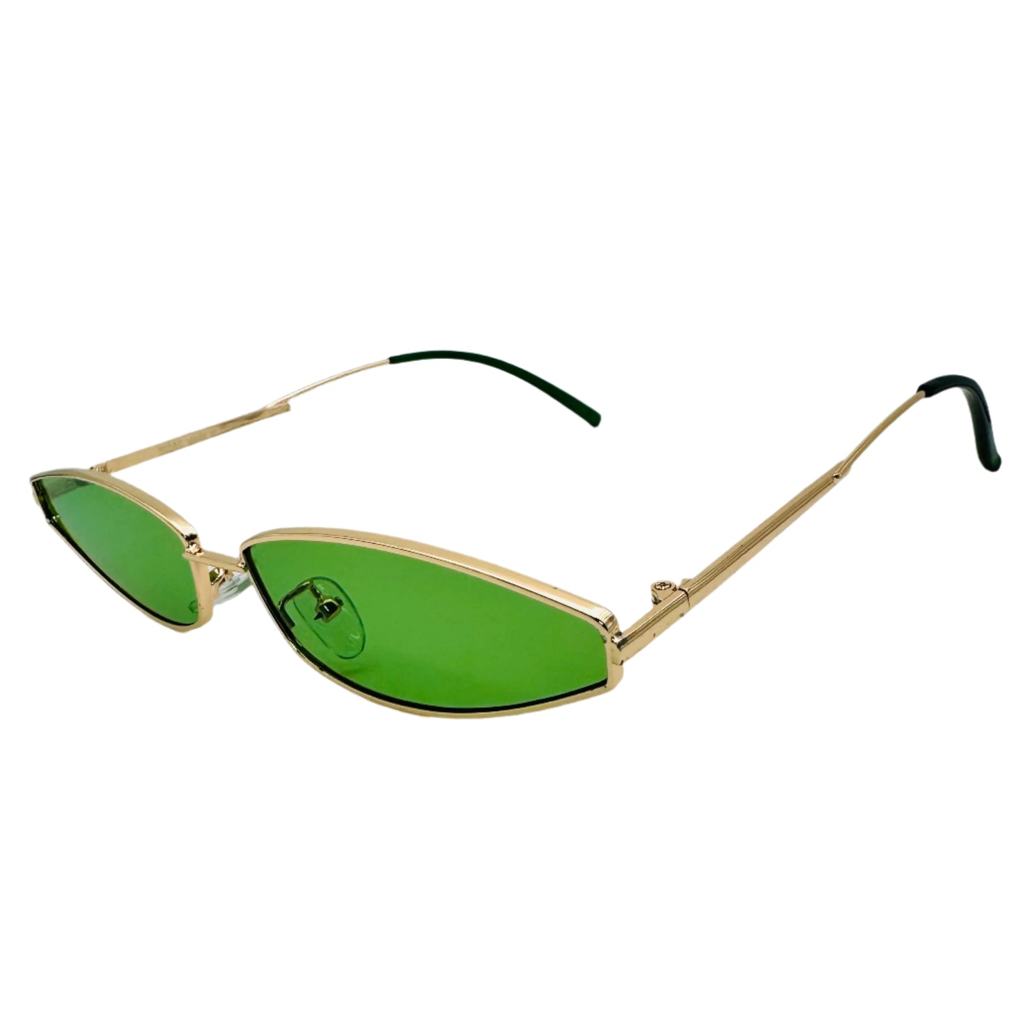 Green Teardrop Retro Sunglasses