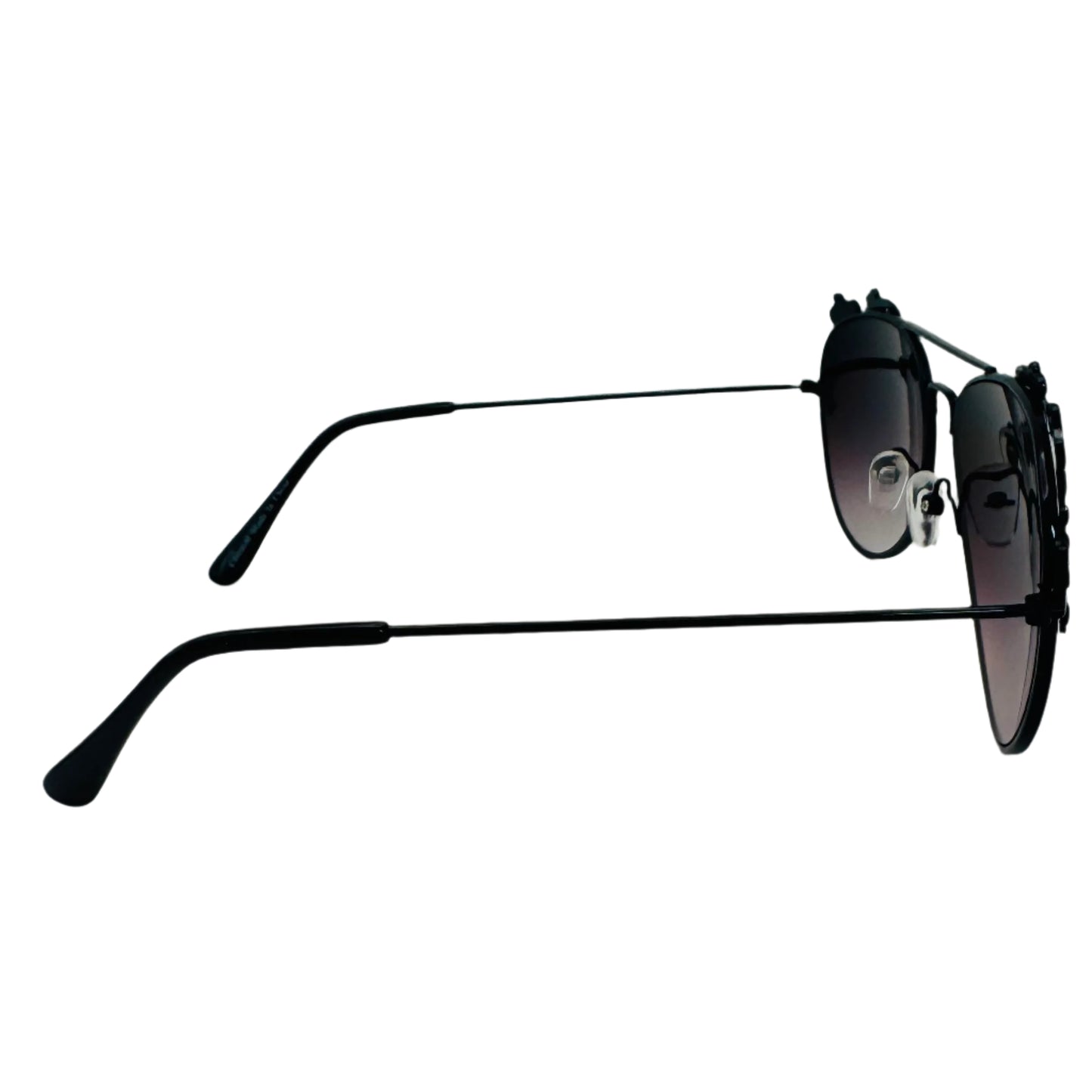 Black Floral Aviator Sunglasses