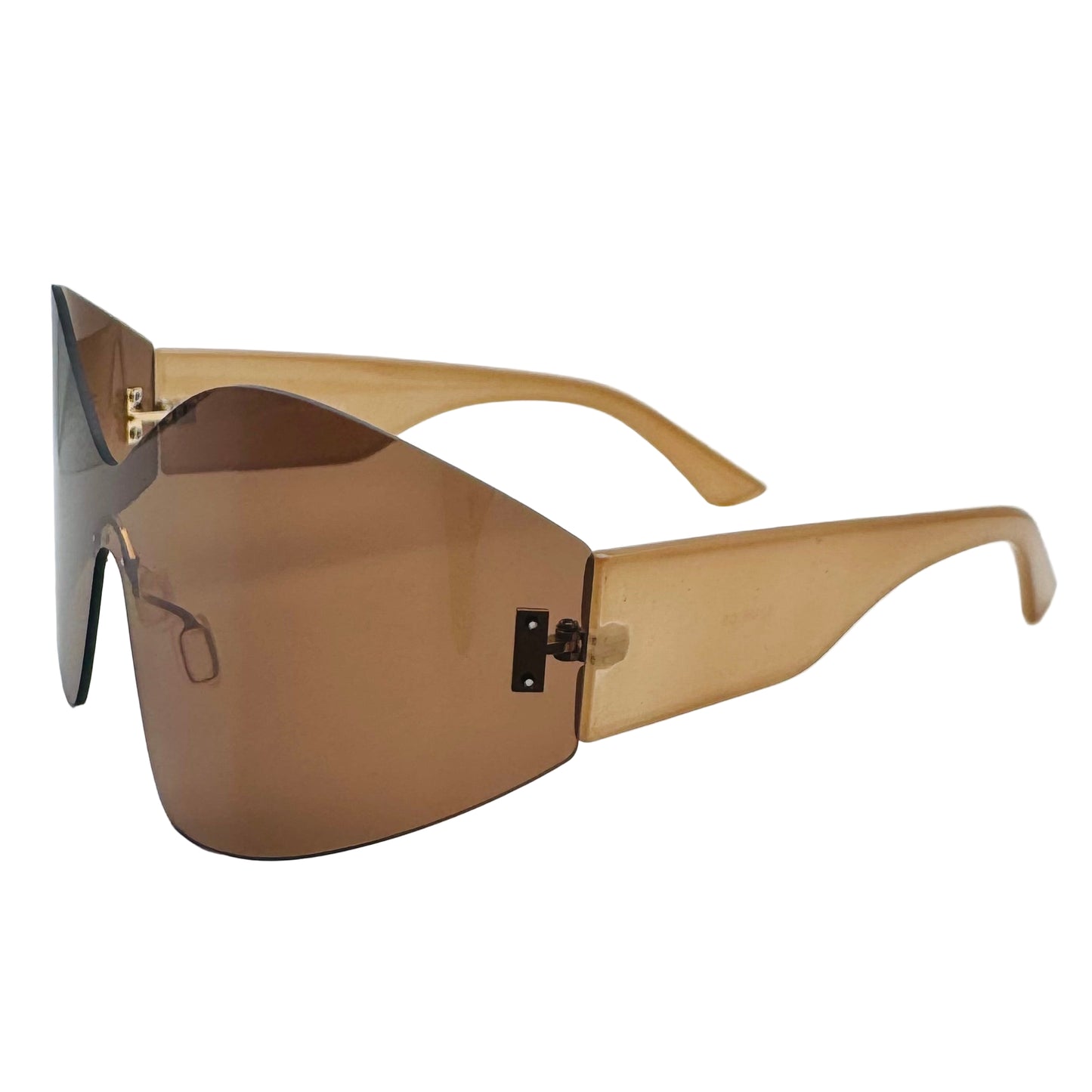 Sunglasses with a unique design on a white background