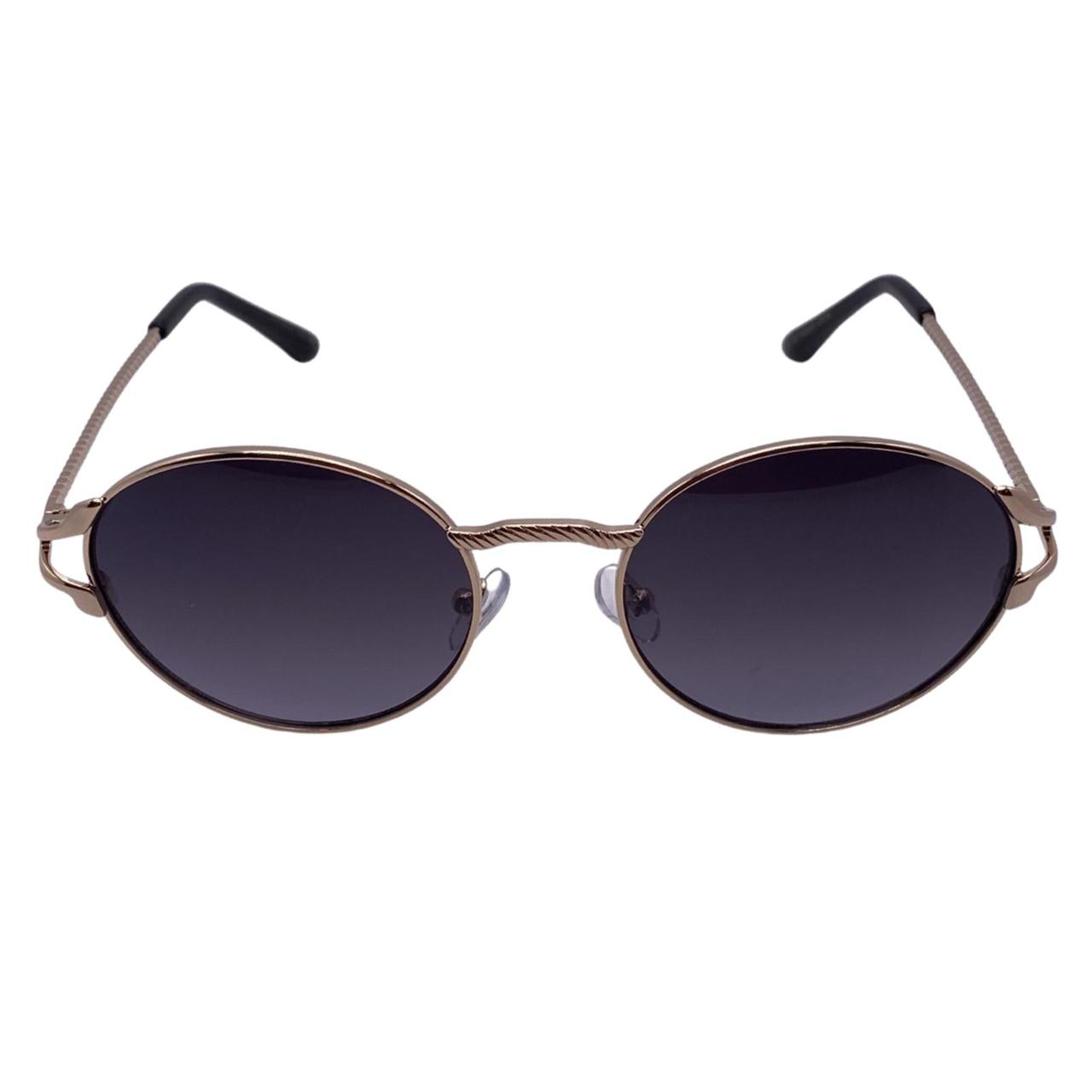 Black Oval Lens Sunglasses
