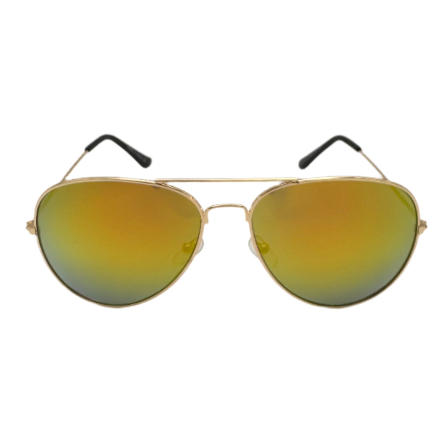 Gold Mirror Lens Aviator Sunglasses
