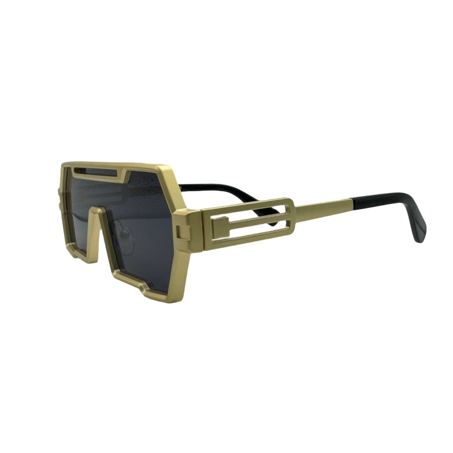 Gold/Black Lens Flat Top Sunglasses